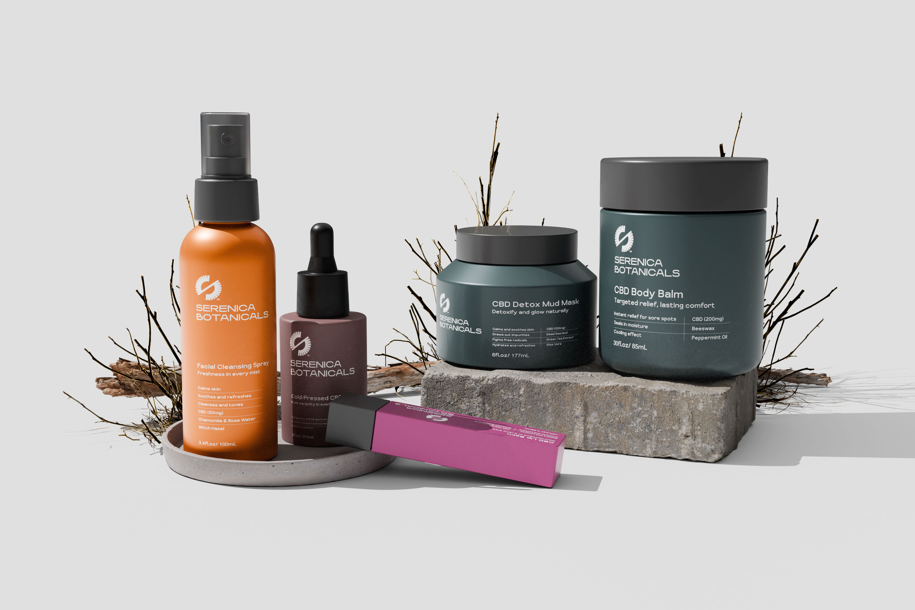 Serenica Botanicals - Brand Identity, Packaging
