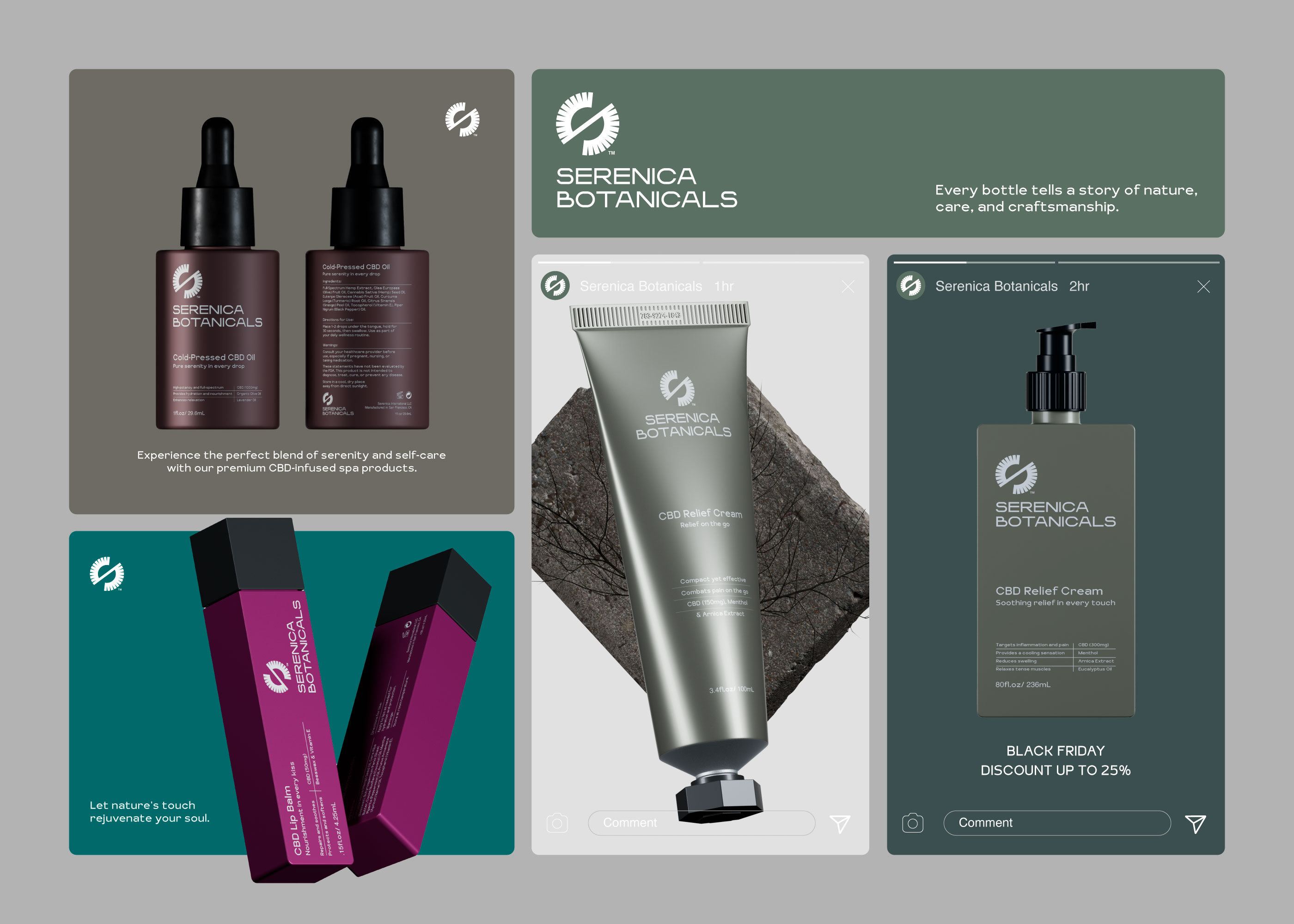 Serenica Botanicals - Brand Identity, Packaging