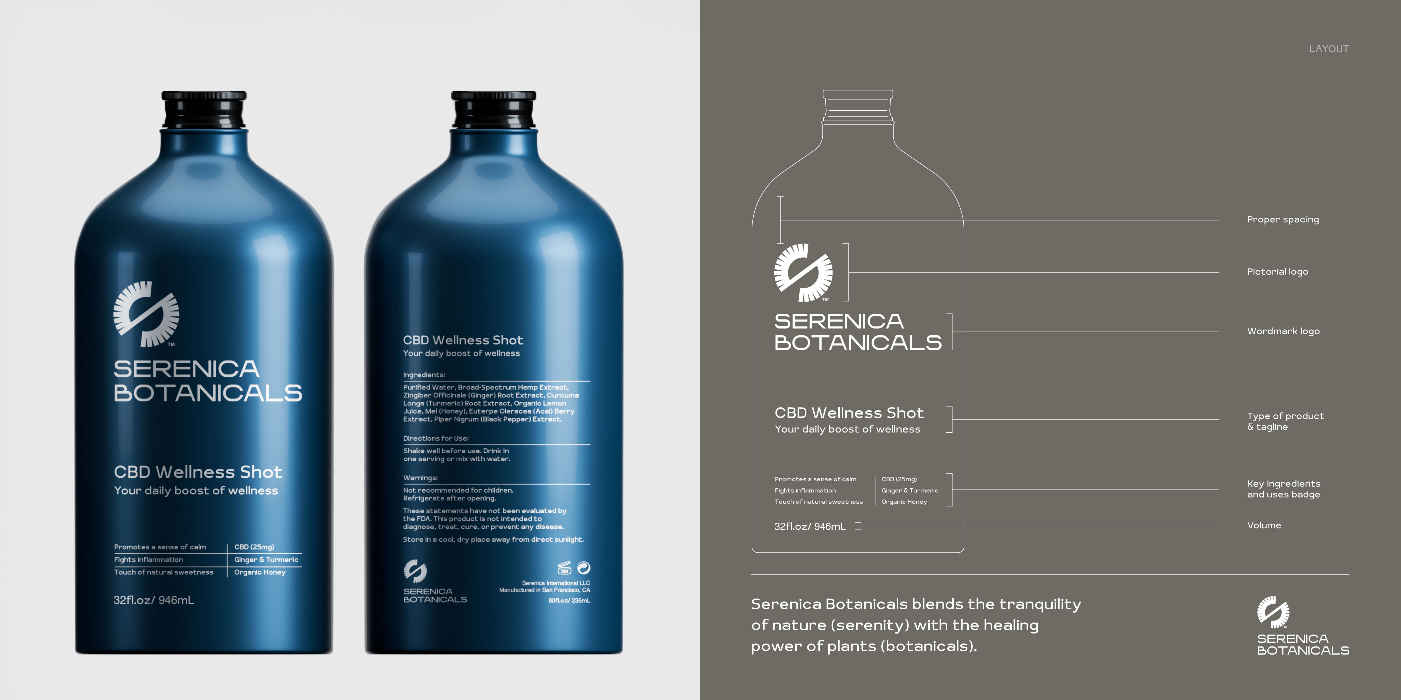 Serenica Botanicals - Brand Identity, Packaging